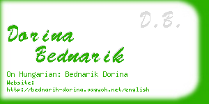 dorina bednarik business card